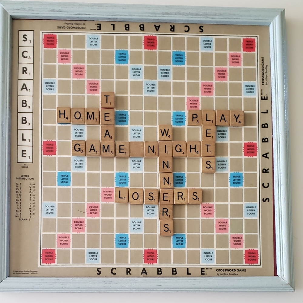 Scrabble wall hanging SOLD